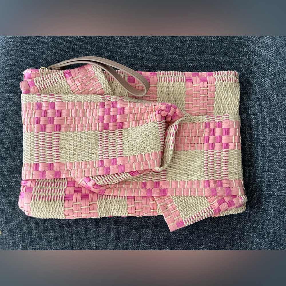 A New Day Woven Straw Clutch